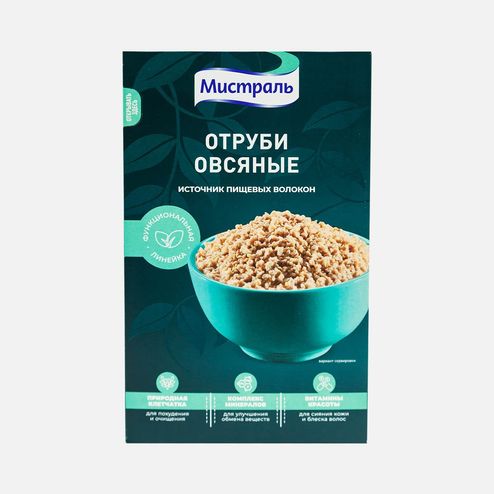Отруби Мистраль овсяные детокс-очищение к/к 400г